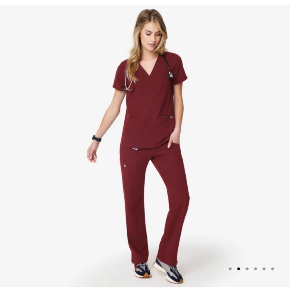 FIGS XL burgundy livingston scrub pant - Picture 3 of 6